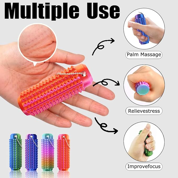 3D Printed Spiky Grippie Stim Keychain16 3D Printed Spiky Grippie Stim Keychain - Image 2
